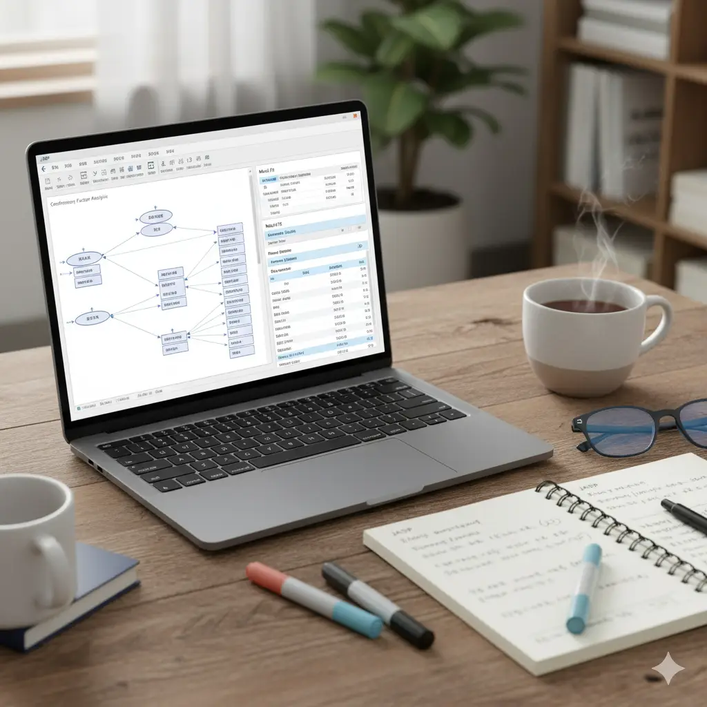 JASP验证性因子分析（CFA）完整操作教程与结果解读指南